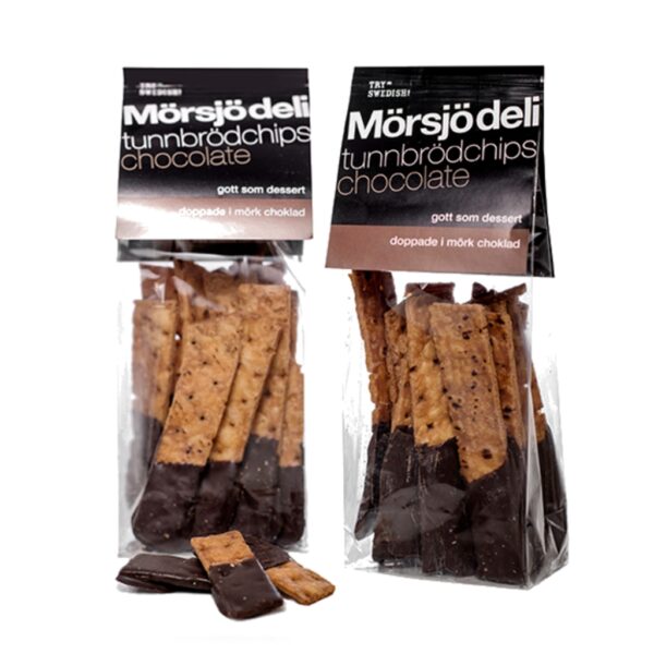 Mörsjö deli tunnbrödchips choklad, 2 x 100 gram förpackning