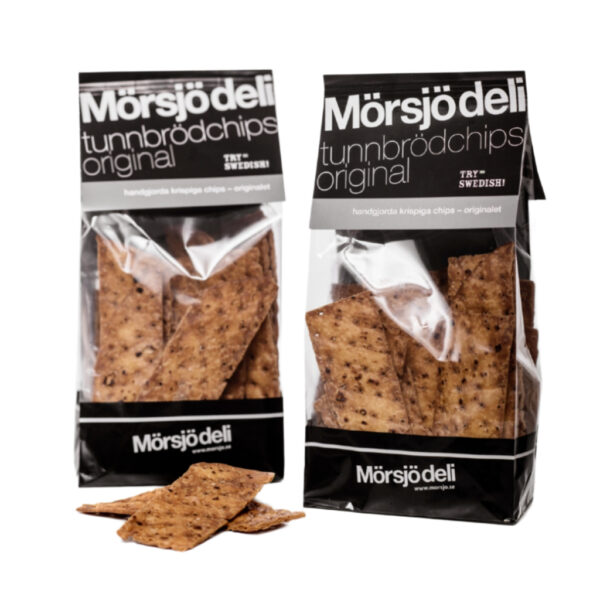 Mörsjö deli tunnbrödchips original, 2 x 200 gram förpackning