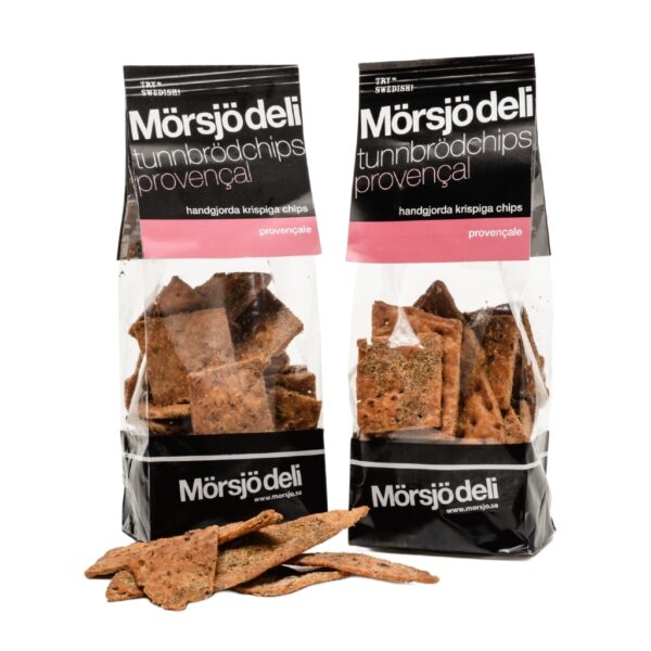 Mörsjö deli tunnbrödchips provencal, 2 x 100 gram förpackning